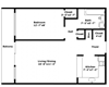 1 Bed, 1 Bath (Small)
